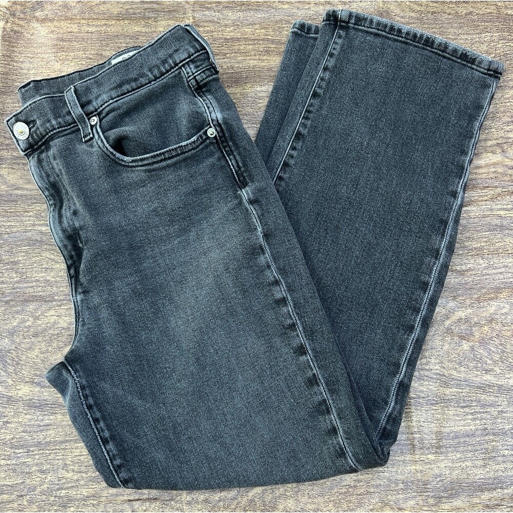 AYR The LaLa Jeans Size 34 Short Faded Black 99% Cotton Made in Los Angeles